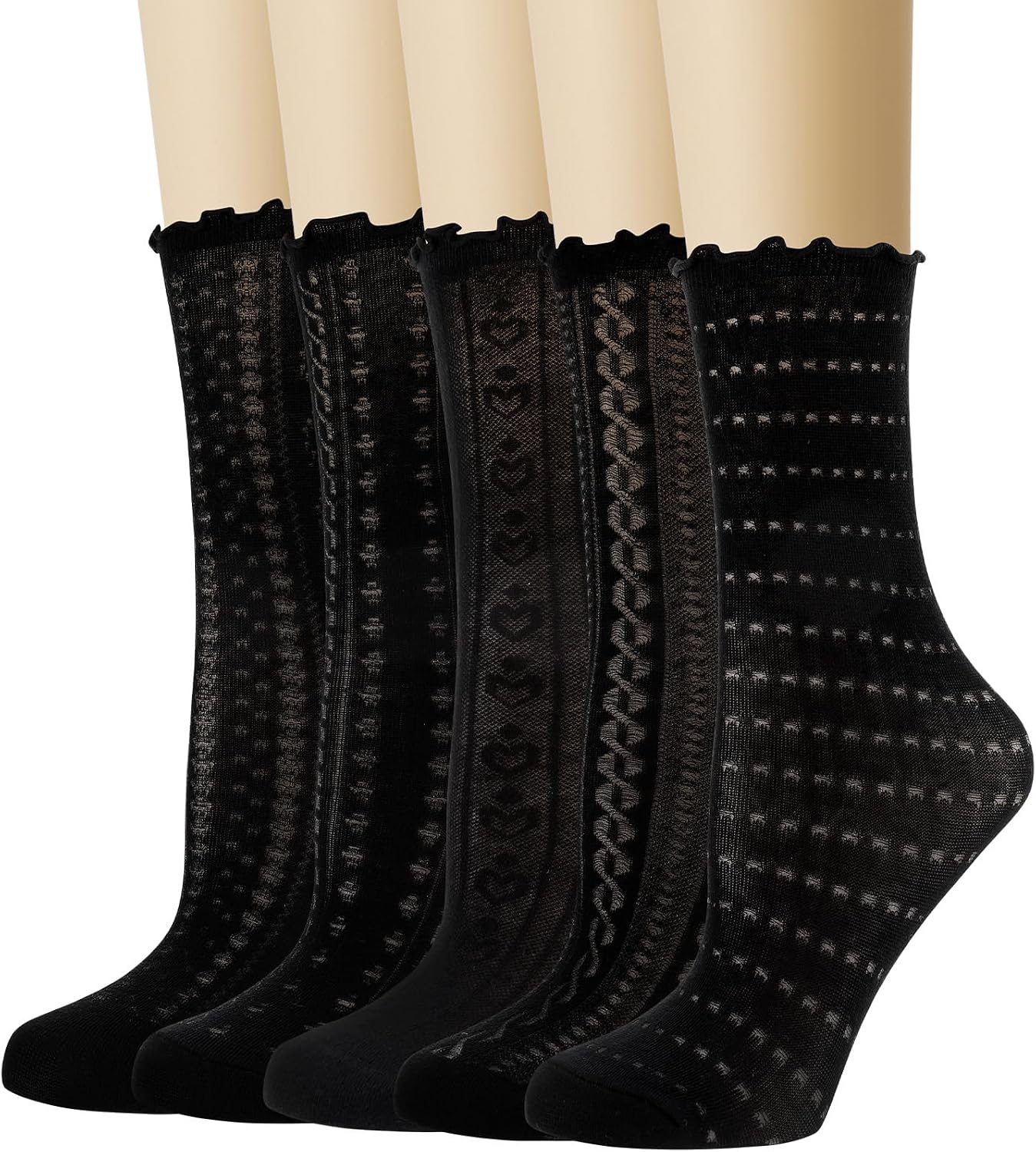 Socken: EU 35, für Damen, aus Baumwolle, Netzbelüftung