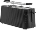 Alessi Plissé MDL15 Toaster, Edelstahl & Kunststoff, 1700W, Schwarz