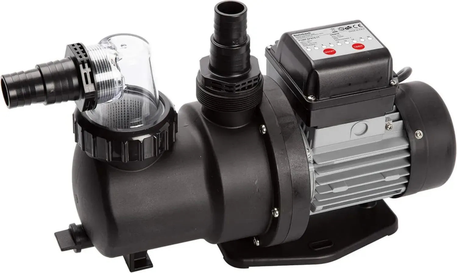 Steinbach selbstansaugende Filterpumpe SPS 75-1T mit Timer, 450 W, max. Förderhöhe 9 m