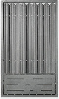 Robustes Metall-Gartentor mit Schloss, 100 x 170 cm, Grau