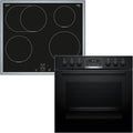 Bosch Einbauherd-Set HND615LS62, 60 cm, 3D Heißluft, Hydrolyse, LED-Display, Pizzastufe & Induktionskochfeld mit Bräterzone